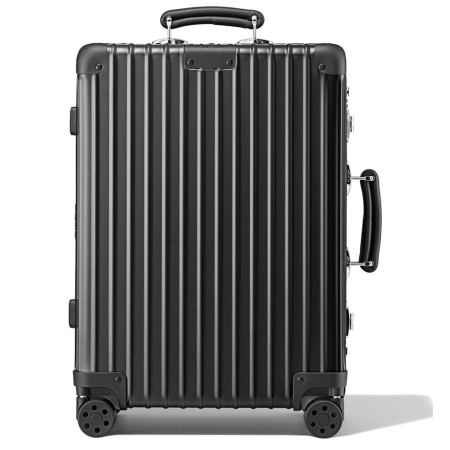 リモワ「Classic キャビン」ブラック、3~4日の旅に選ぶレザーハンドル付きアルミケース
