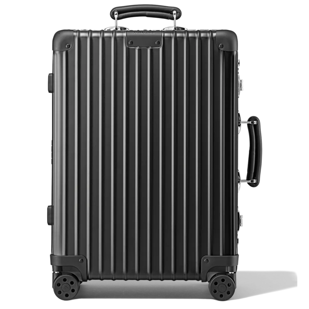 リモワ「Classic キャビン」ブラック、3～4日の旅に選ぶレザーハンドル付きアルミケース